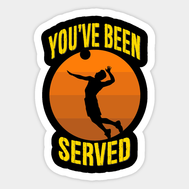 You've Been Served - Men's Volleyball Design Sticker by Naves